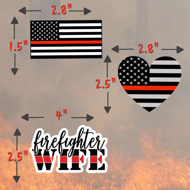 Leann Michael Firefighter Stickers - Perfect Firefighter Gifts for Men, Women, Kids - Great Firefighter Helmet Stickers - Waterproof, Durable Vinyl - Anywhere Firefighter Stickers, Water Bottles, Laptop, Car Decal - Image 3